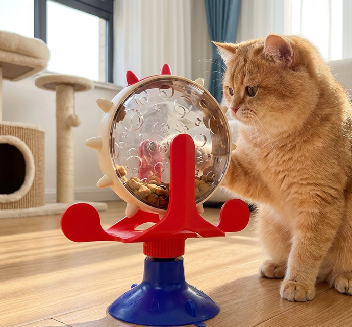 Roue à Friandises Interactive pour Chat